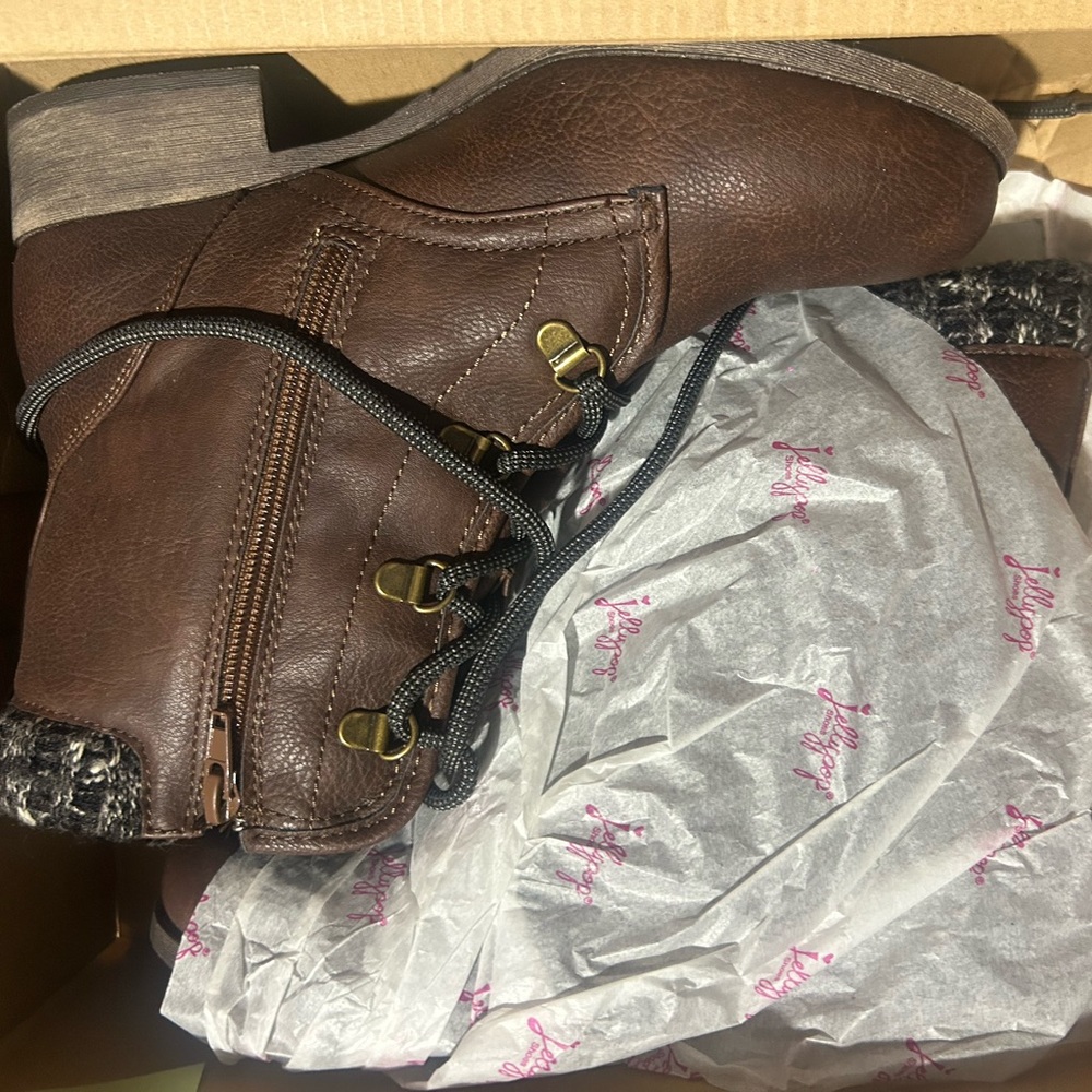 Brown Leather Ankle Boots